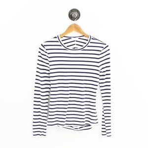 A.L.C Striped Cut Out Back L/S Top #159-1439